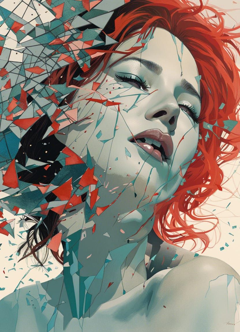 Shattered Glass: A Double Exposure Concept Art