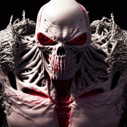 Spawn Terminator Portrait in Biopunk Style