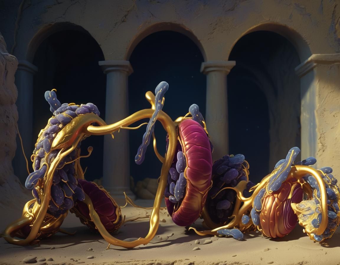 Dramatic Cellular Mitochondria in Digital Matte Painting