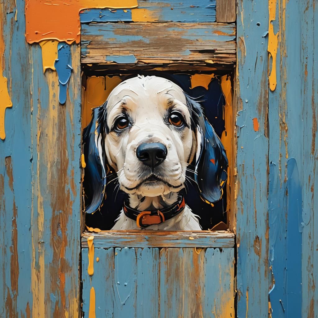 Snoopy's Abstract Expressionist Dog House Portrait