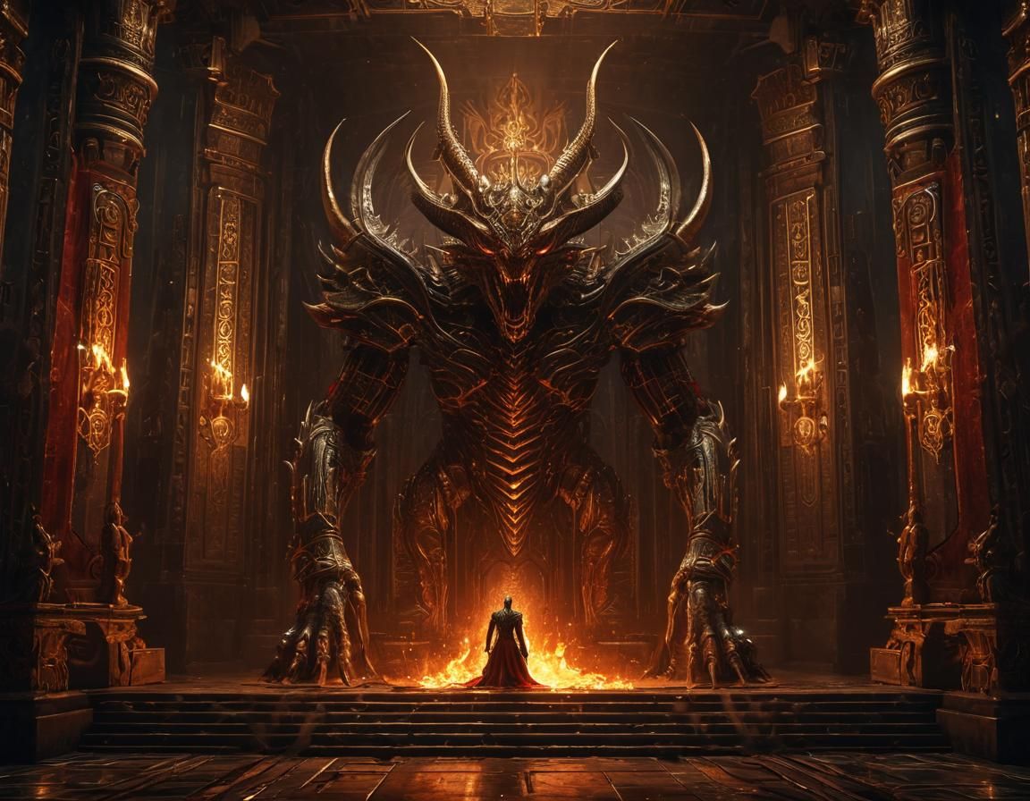 Fire Prince Zanar Bows Before Shrine