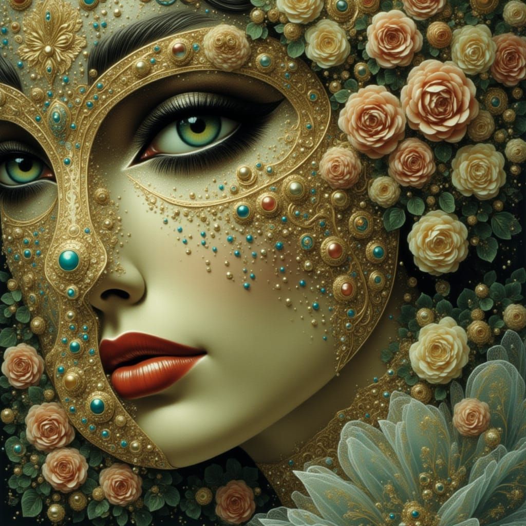 Victorian Feline Figure in Psychotic Surrealism