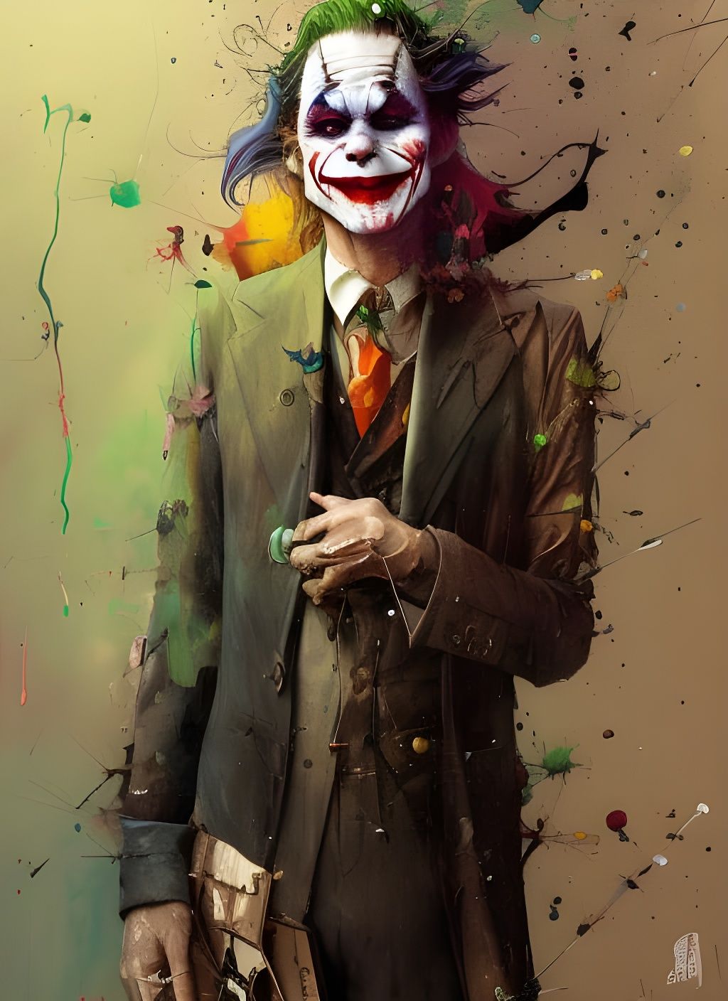 Ed Harris as Joker: Crayon Caricature