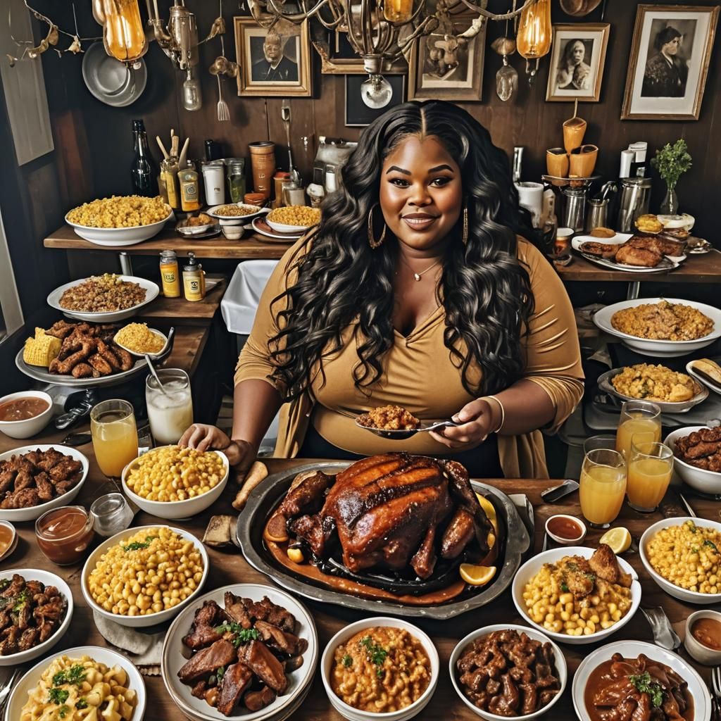 Soul Food Feast: A Cinematic Dining Room Buffet