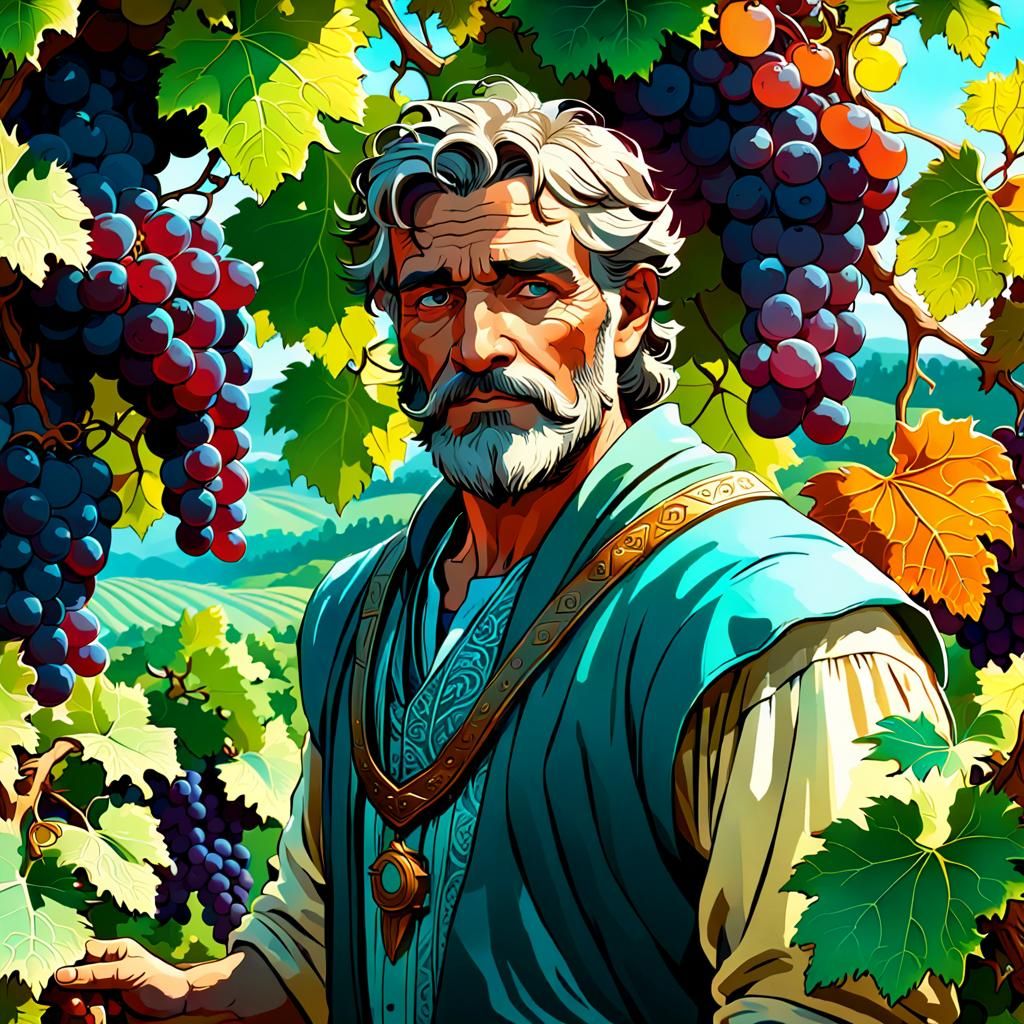 Noah Growing Grapes In His Vineyard 🍇