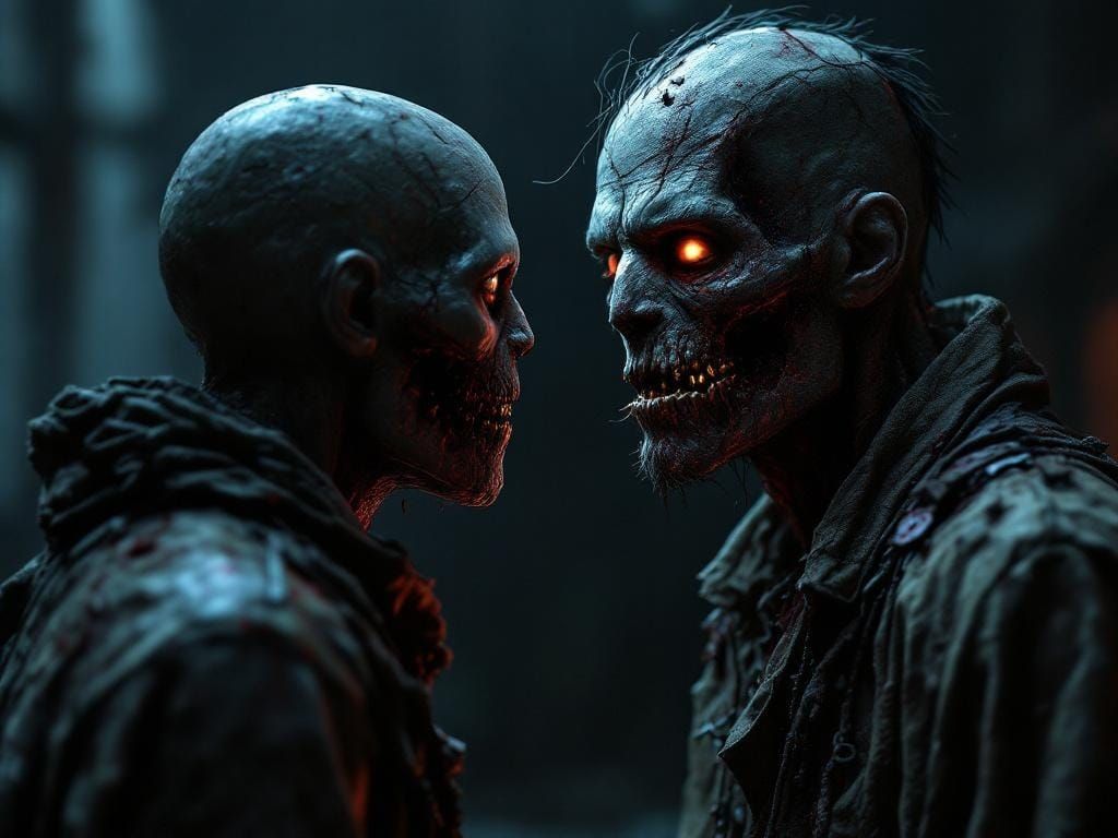 Hyperrealistic Zombie Meets Minecraft Zombie