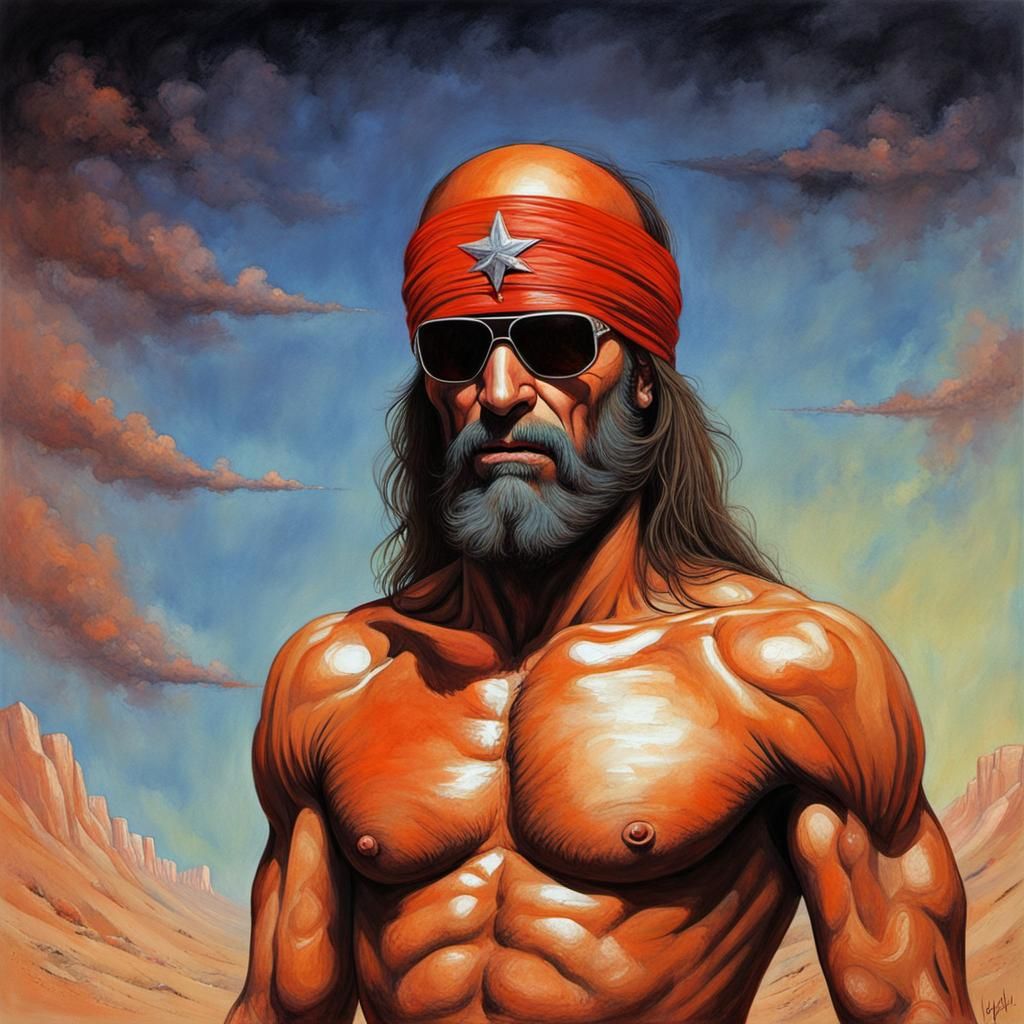Macho Man Randy Savage in Beksinski Style