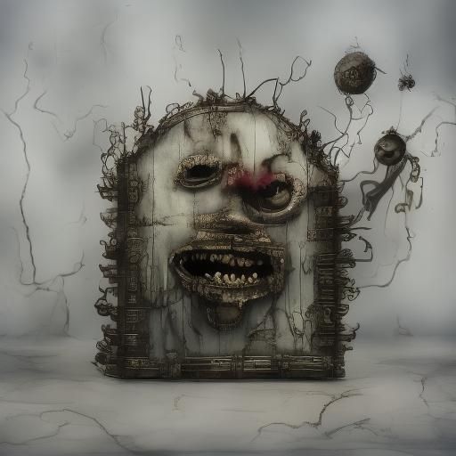 Evil Rabbit in a Pop-up Book of Horror