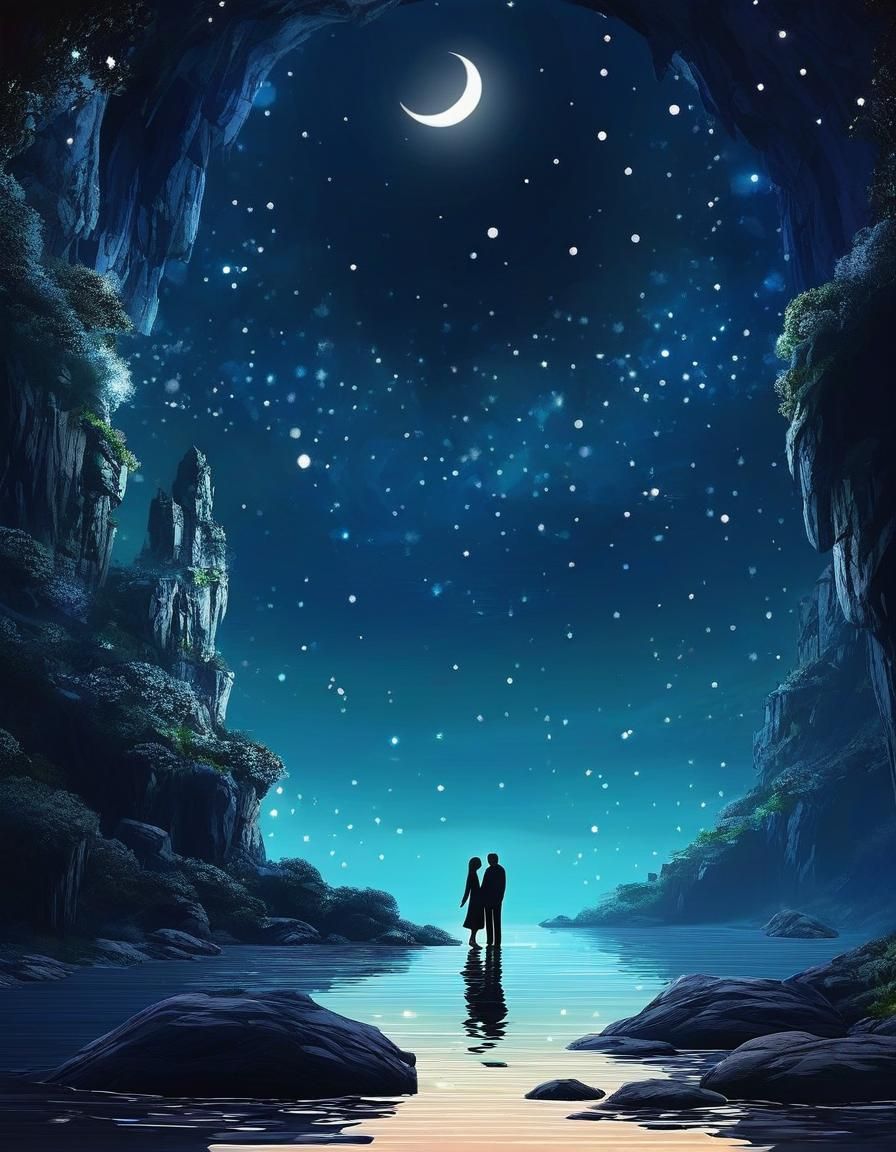 Romantic Cave Meeting in Ethereal Speleothem Grotto