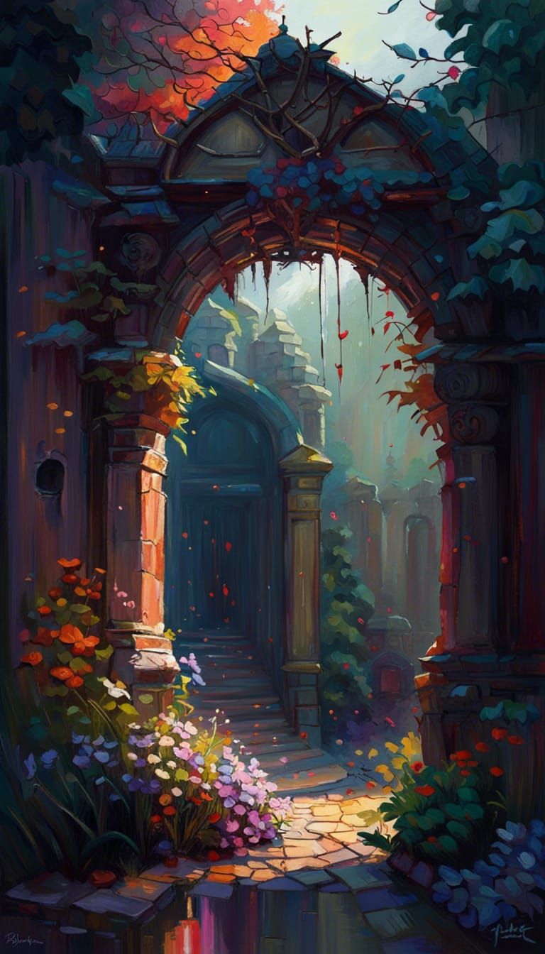 Impressionist Palette Knife Painting in 8K Resolution