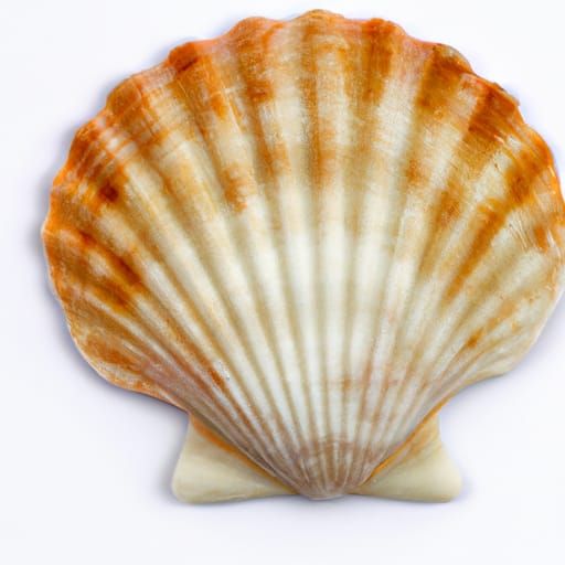 Detailed Scallop Shell Close-Up