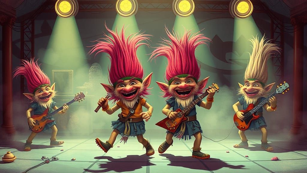 Dancing Trolls Promote Rock'n'Troll Music