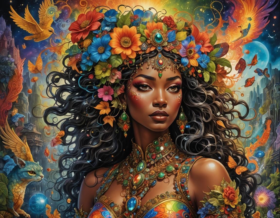 Colorful Surrealist Ink Explosion Trending on Artstation