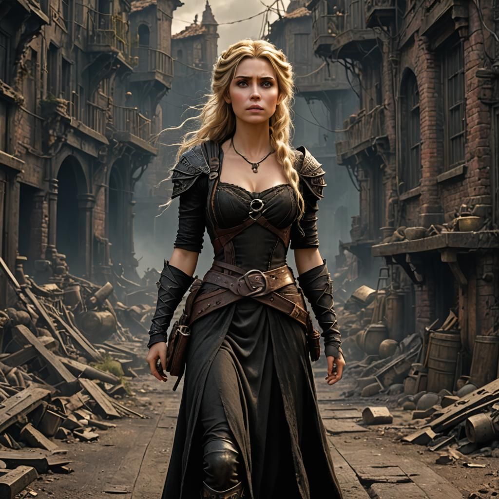 Post-Apocalyptic Warrior in Detailed Matte Painting