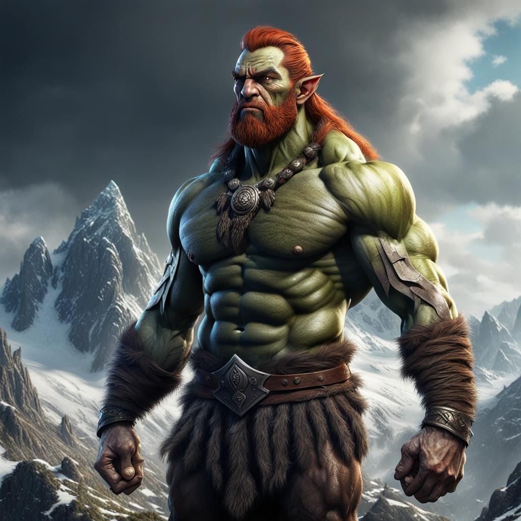 Mountain elf barbarian