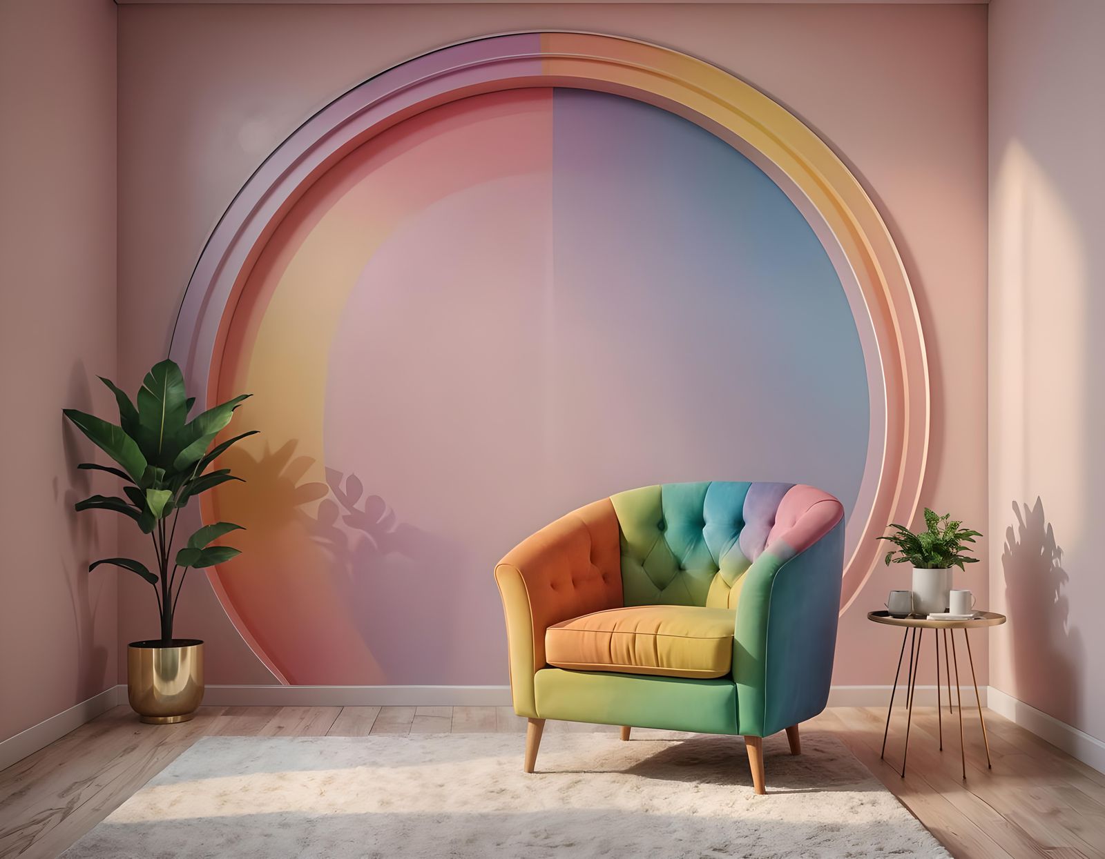 Rainbow Armchair in Studio Lighting