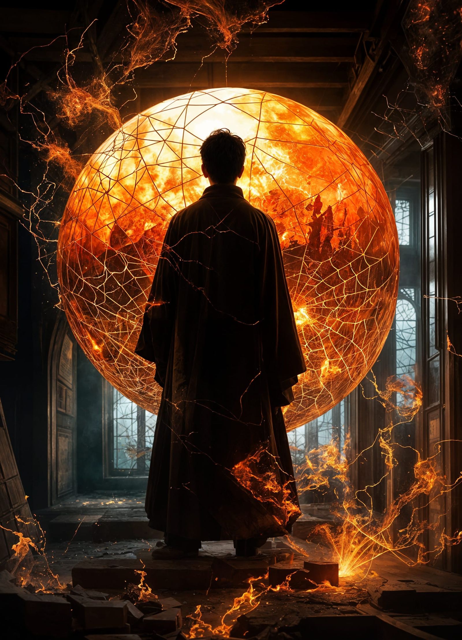 Shadow Mage Double Exposure with Fractal Effects