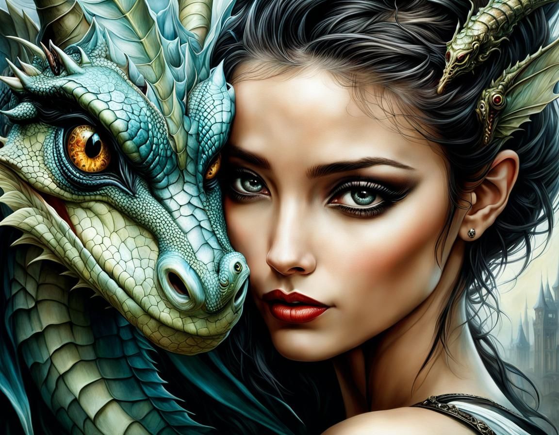 Lady and dragon