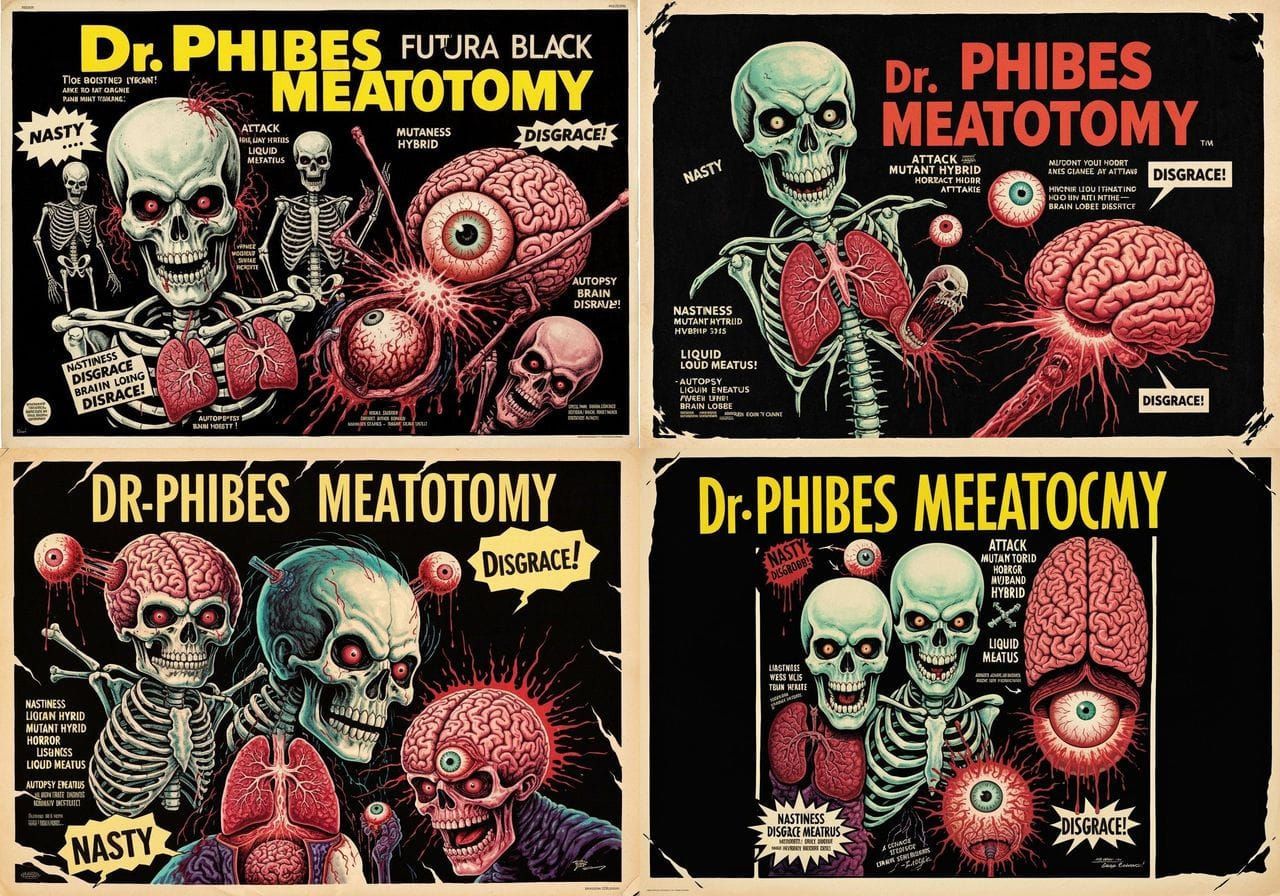 Dr Phibes Meatotomy: B-Movie Horror Poster