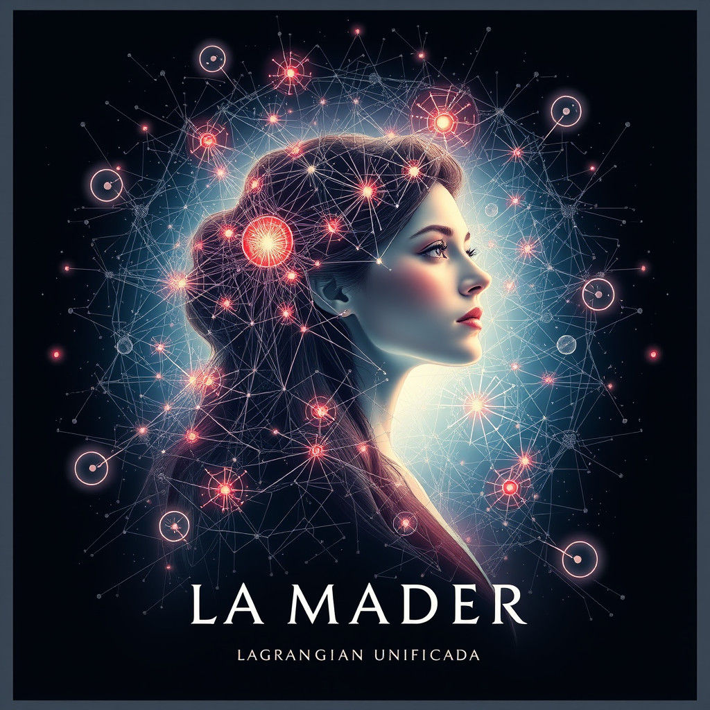 Quantum Energy Woman in Minimalist Futuristic Style