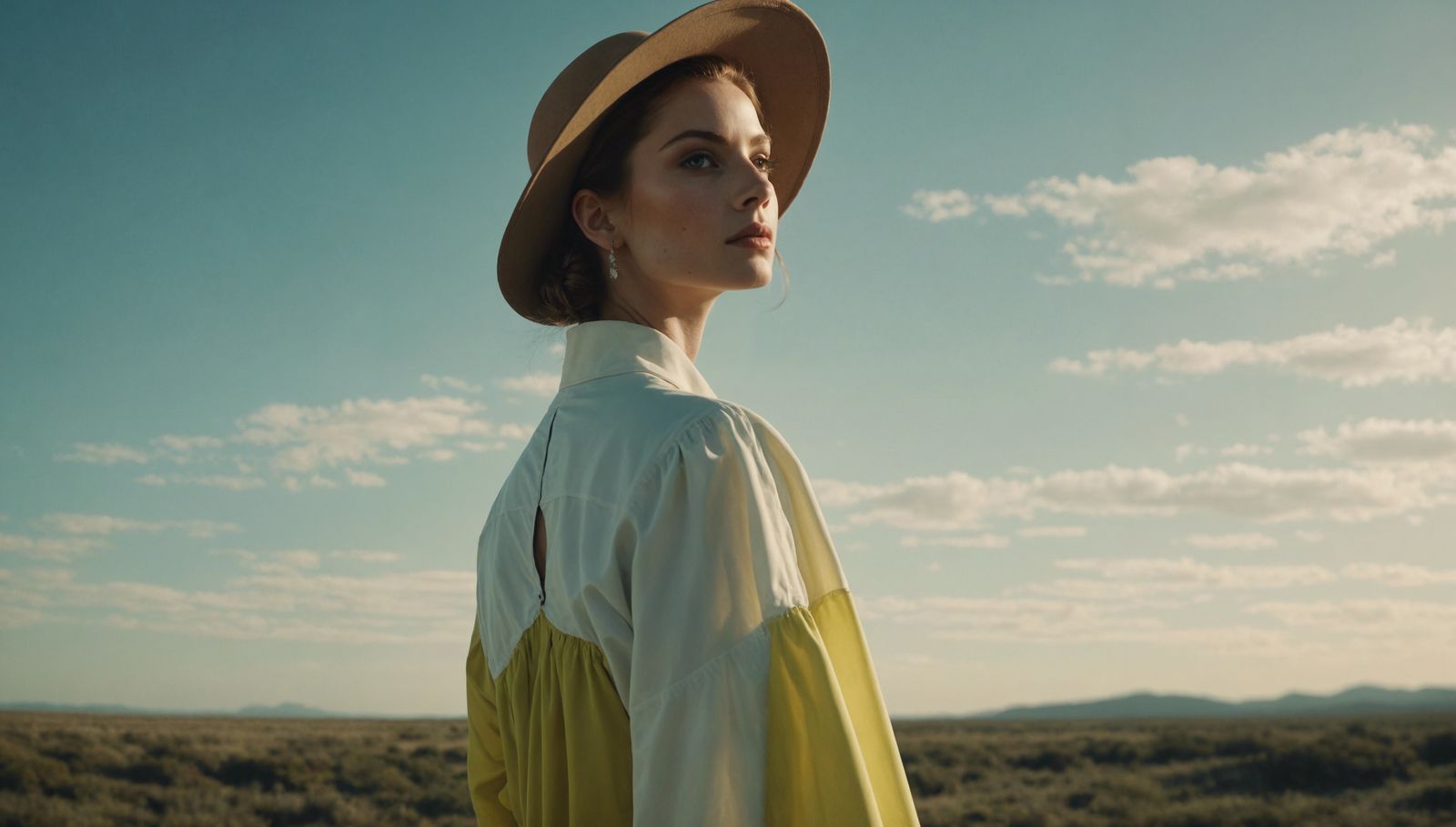 Dramatic Fashion Ad in Cinematic Film Style