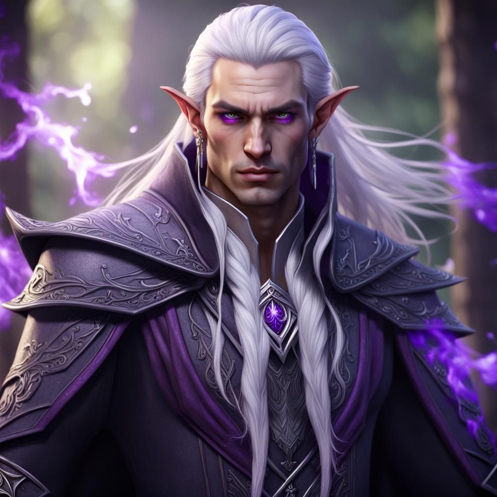 Elf Warlock Teenager, Fantasy Art Portrait