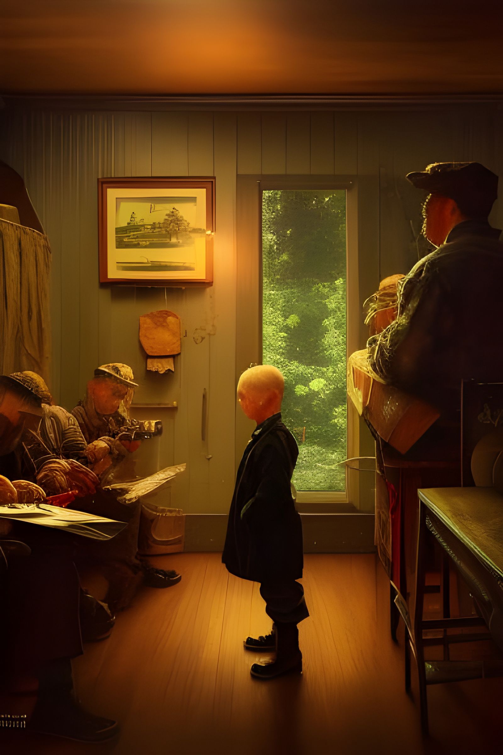 Ominous Depiction of Disappointment in Hyperdetailed Style