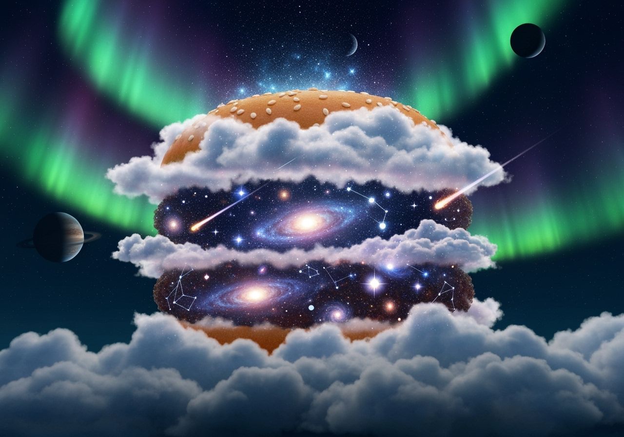 Cosmic Hamburger: Stars and Clouds in Digital Art
