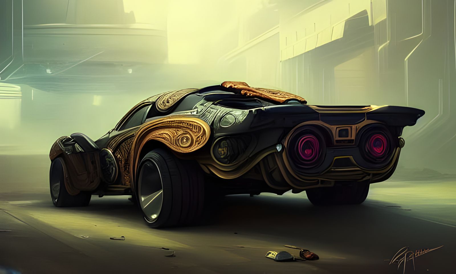 Post-Apocalyptic Muscle Car Concept Art