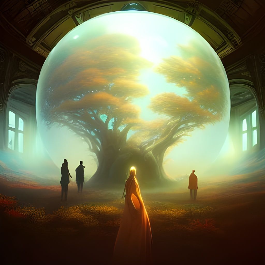 Tree of Hope in Glass Sphere: Digital Matte Painting
