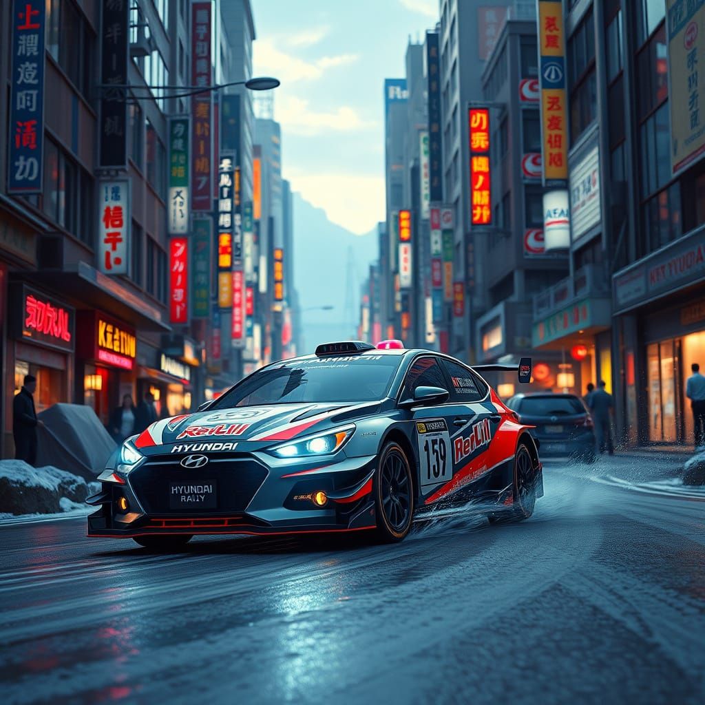 Surreal Tokyo Streets in Fantasy Matte Painting Style