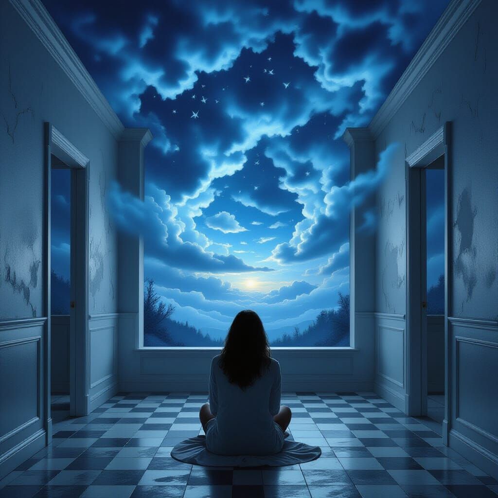 Melancholic Interior Landscape in Victorian Style