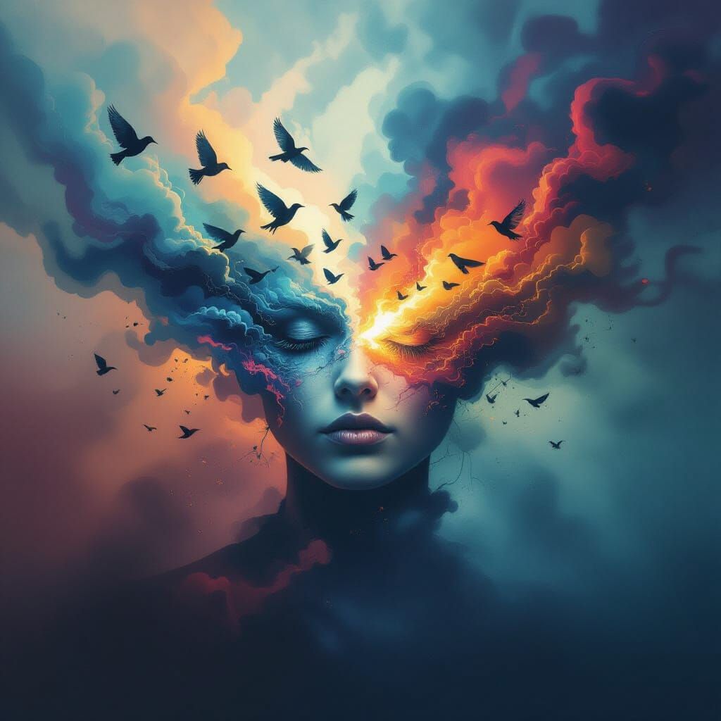 Happiness Escapes as Birds: Psychiatric Projection