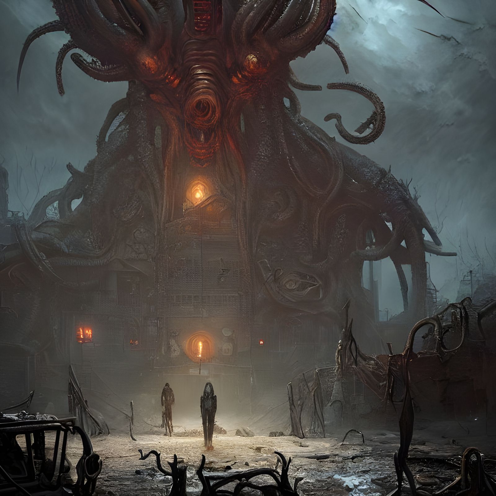 Dark Post-Apocalyptic World Ruined by Elder God
