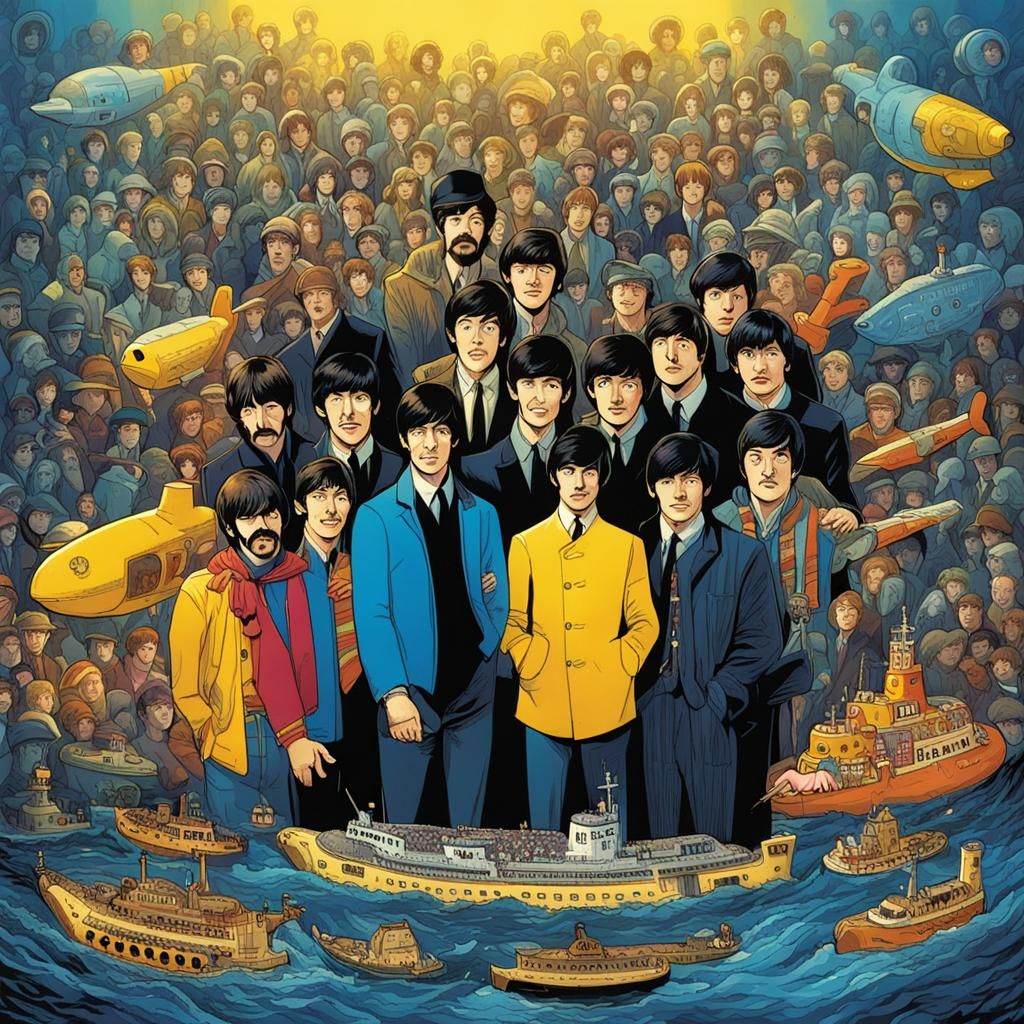 The Beatles in Yellow Submarine: Comic Book Art