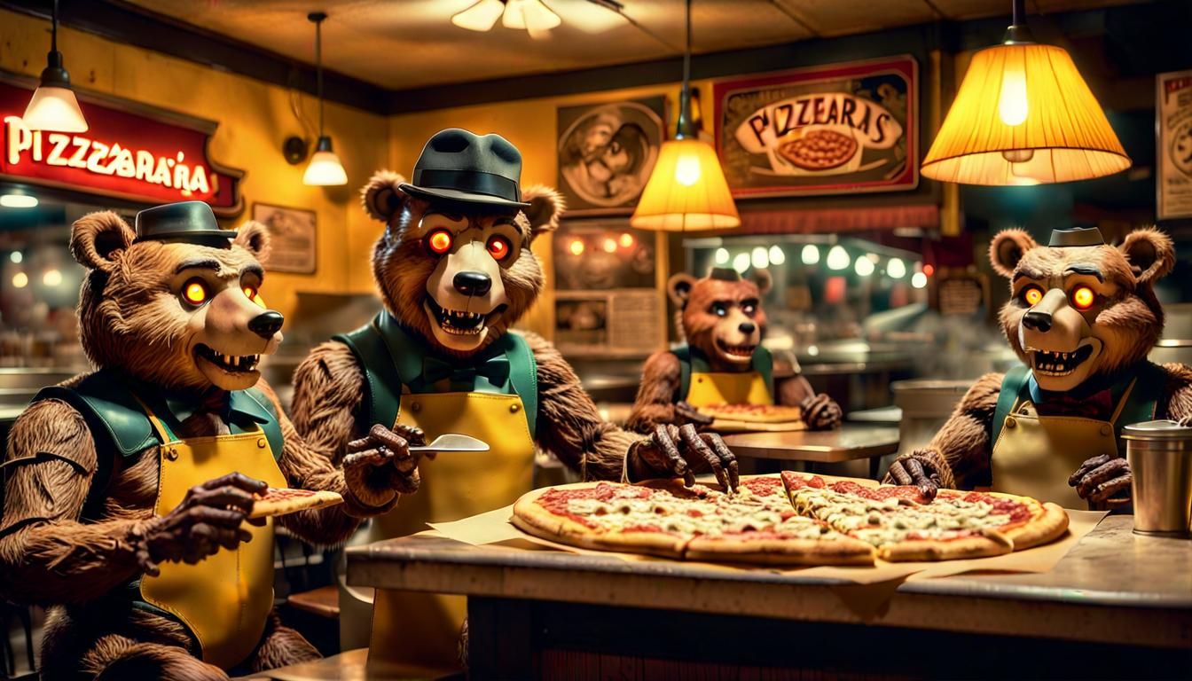 Freddy Fazzbear's Pizzaria: 1980s Animatronic Postcard