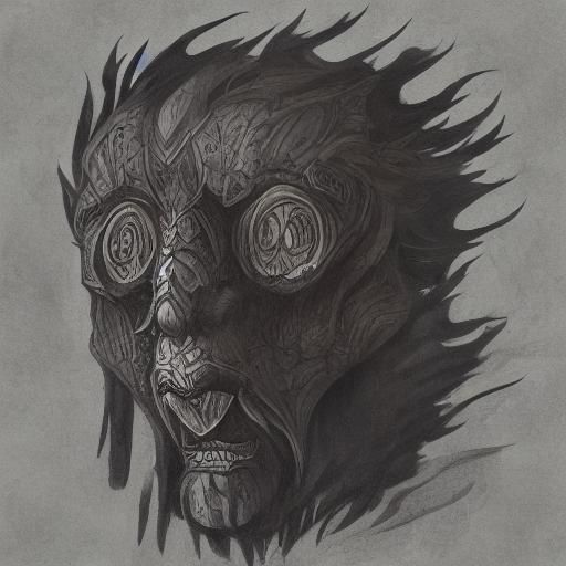 Sepia Monster Portrait in Detailed Matte Painting Style