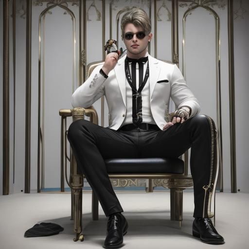 Dominant Male Figure with Cane