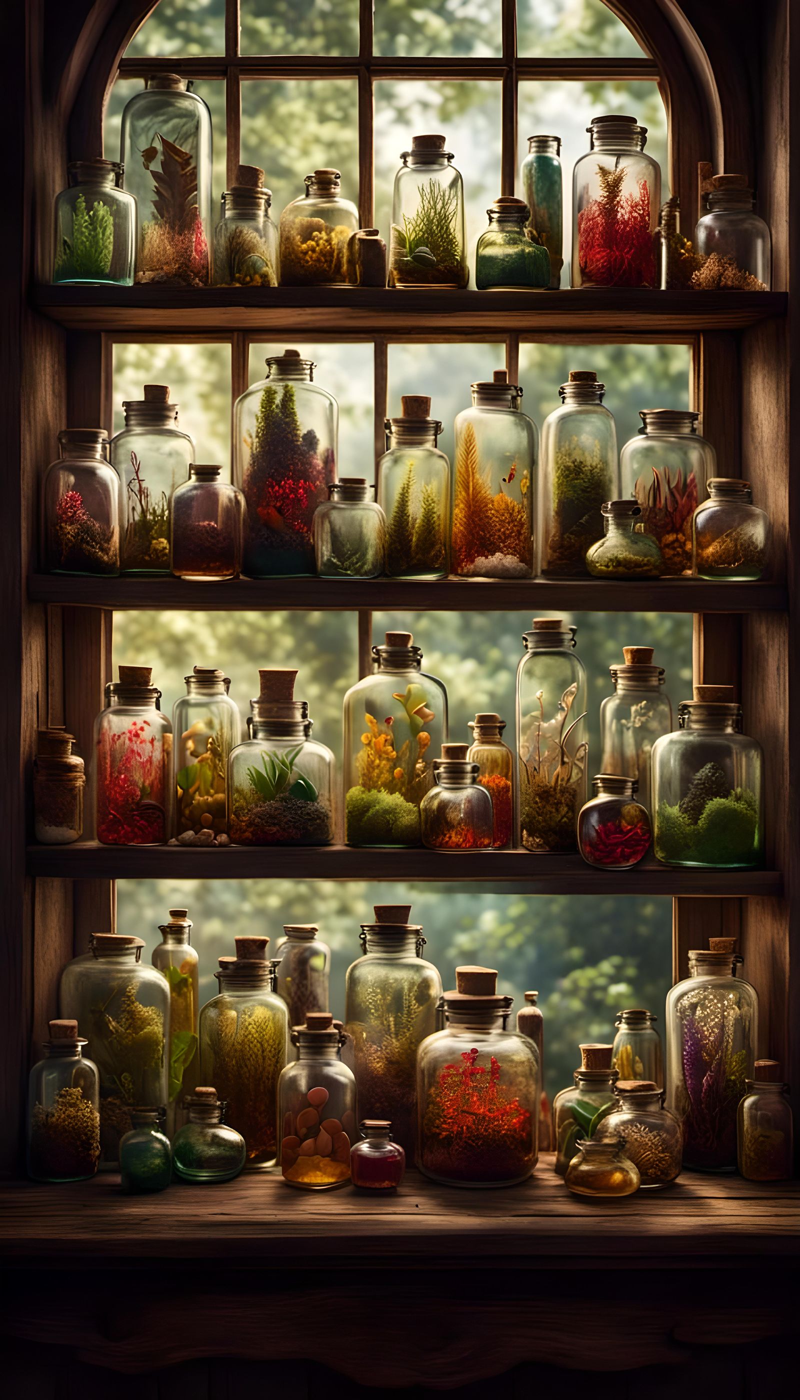 Miniature Landscapes in Vintage Glass Bottles