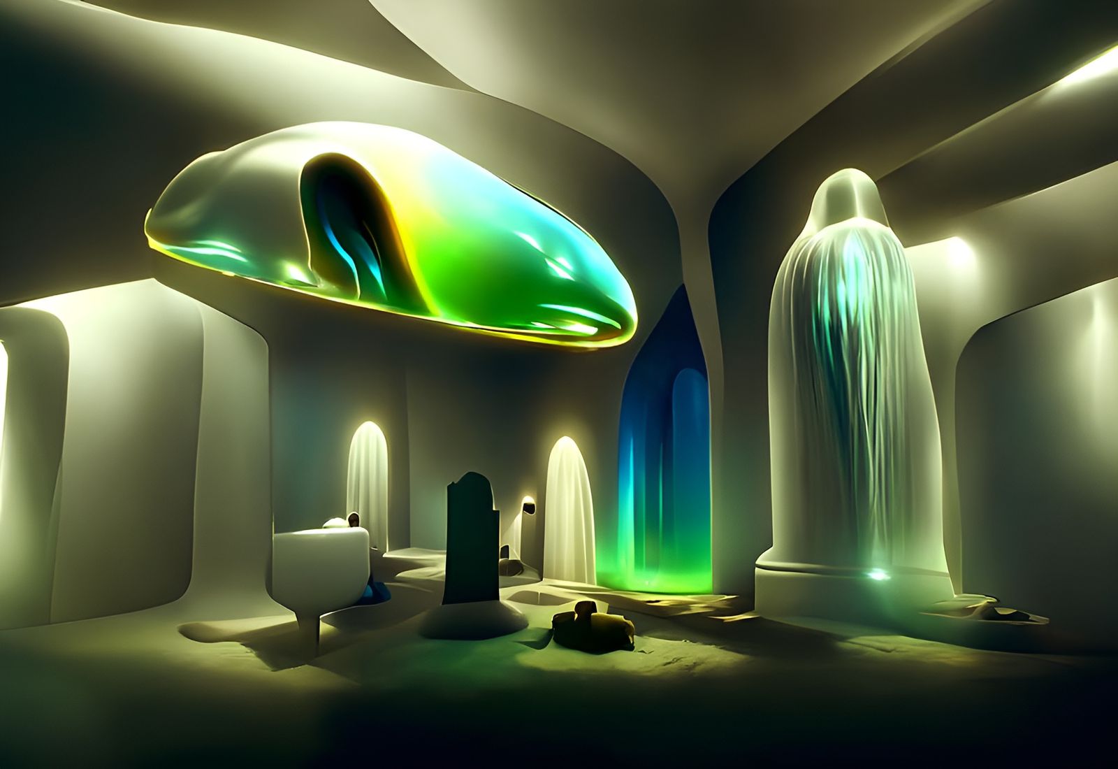 Bizarre Minimalism: An Enigmatic Digital Rendering