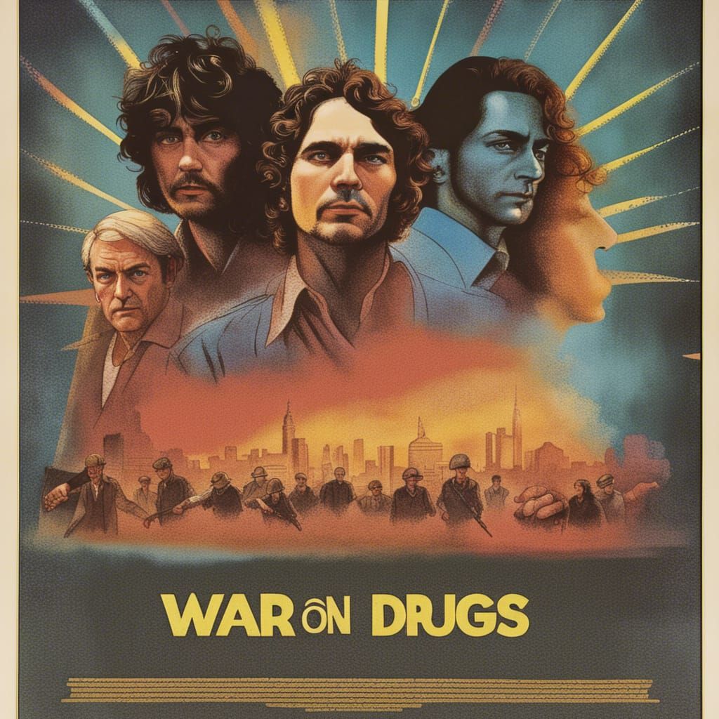 War on Drugs Film Poster in 1980s Style