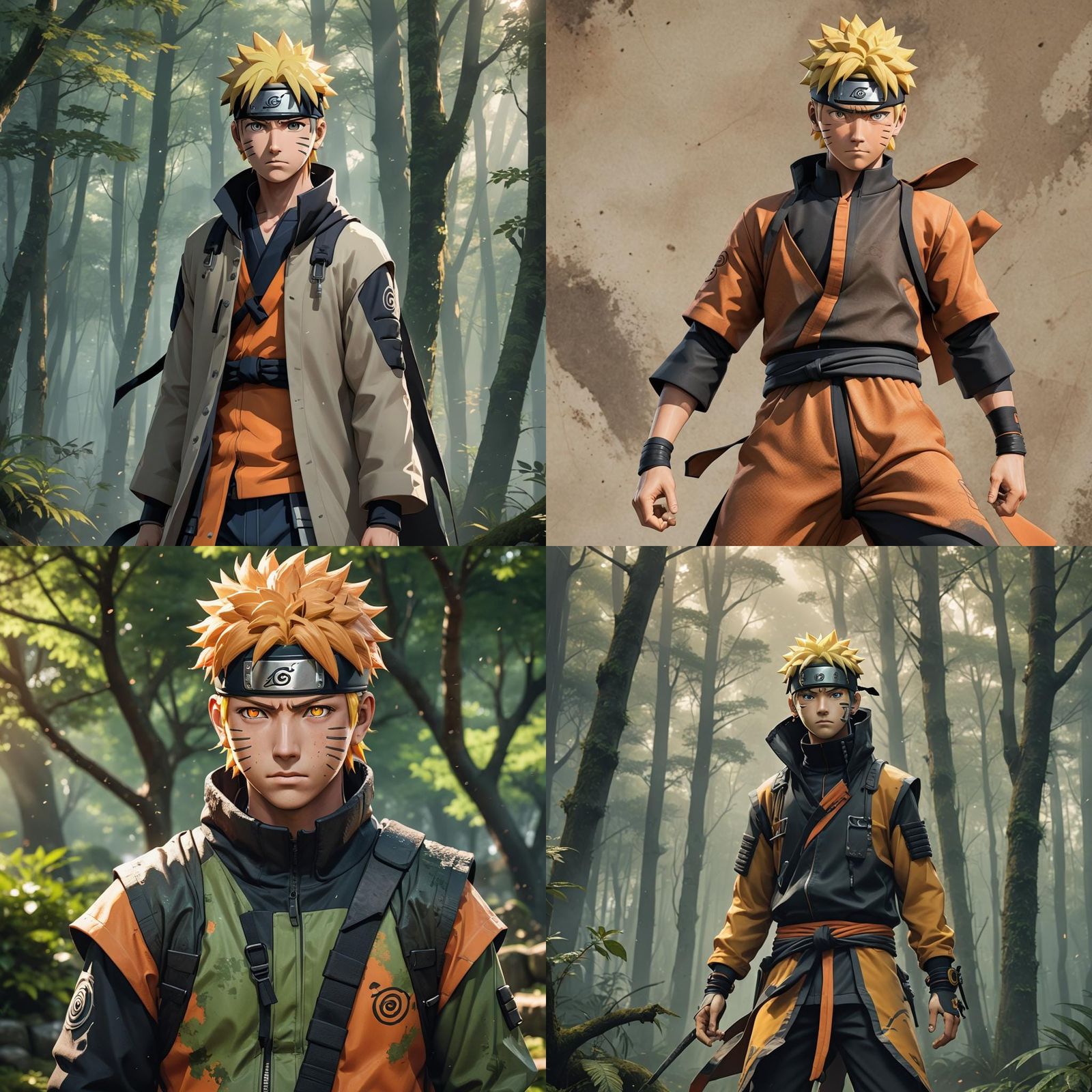 Hyperrealistic Naruto in 3D Anime Art Style