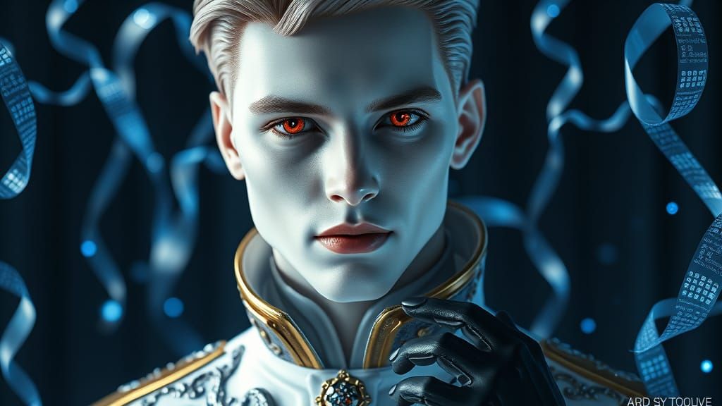 Ethereal AI Advisor in Digital Sanctuary