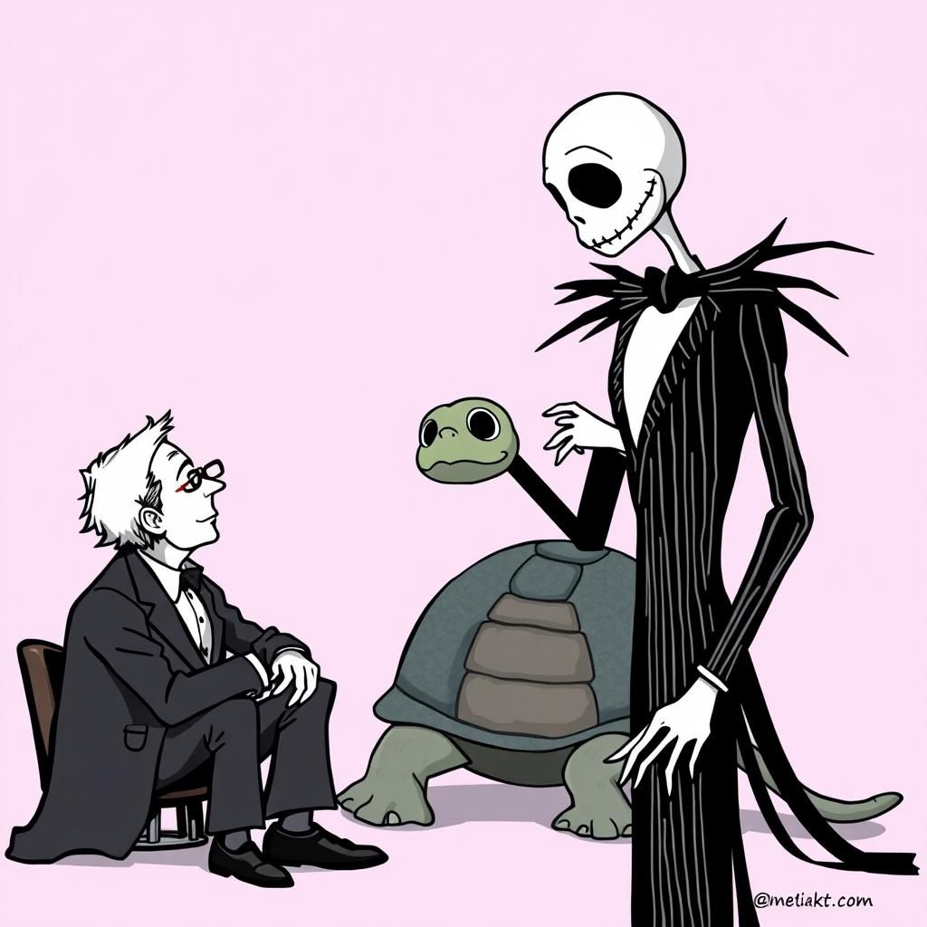 Jack Skellington Talks with Alan Rickman: Ito-Burton Style