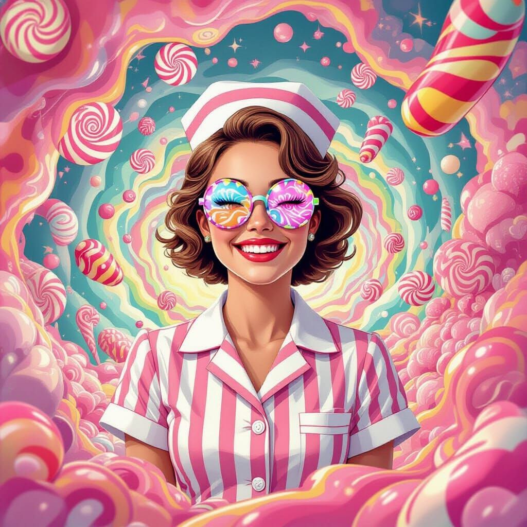 Candy Striper Nurse Through Medicated Eyes