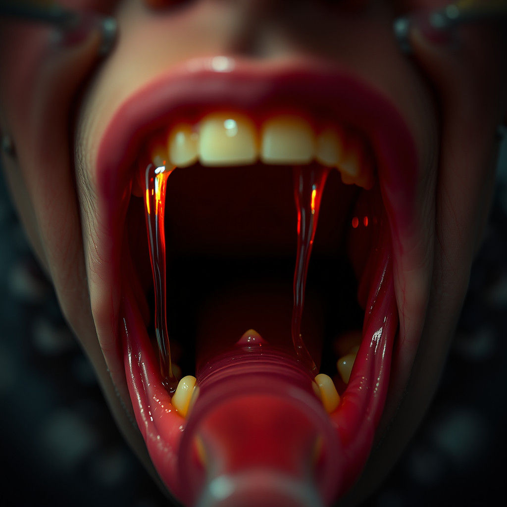 Gastroscopy Horror: Egon Schiele-Inspired Hyperrealism