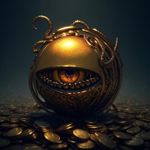 Beholder Eldritch Abomination in Dark Fantasy Surrealism