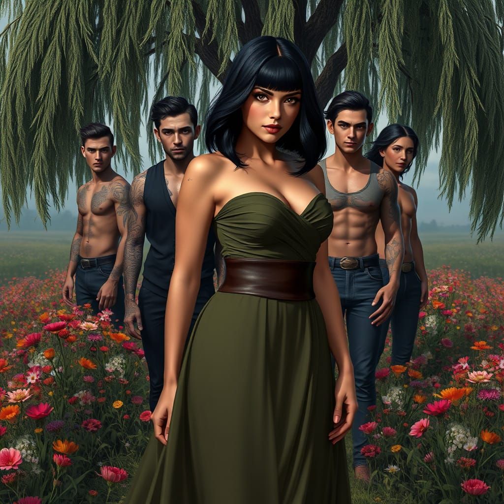 Curvy Librarian Captivates Reverse Harem of Muscular Suitors...