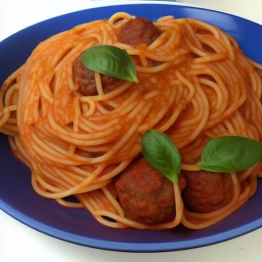 Spaghetti with Meatball Illustration