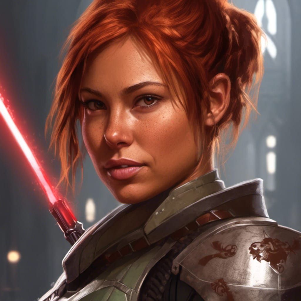 Muscular Redhead Jedi Knight Concept Art